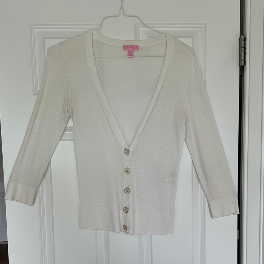 Women's Cream Cardigan Sweater